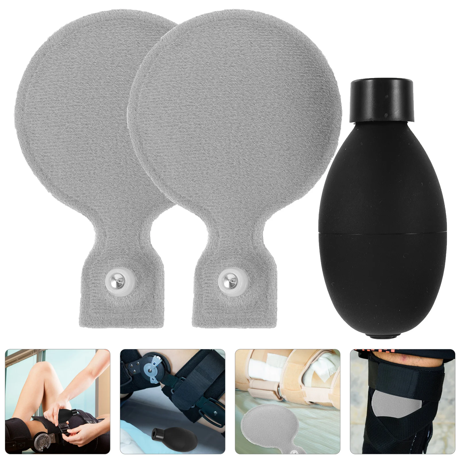 1Set Adjustable Knee Brace Airbag Support Knee Joint Fixator for Postoperative Rehabilitation Pain Relief Brace
