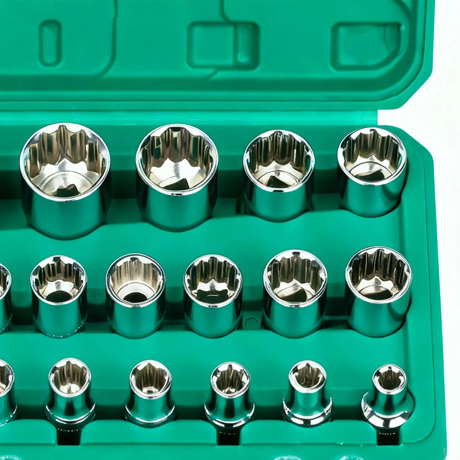 12 نقطة مجموعة مقابس 8-32 مللي متر الثقيلة زهر البرقوق المقبس رئيس أداة السيارة للمنزل المرآب ورشة الصيانة الصناعية