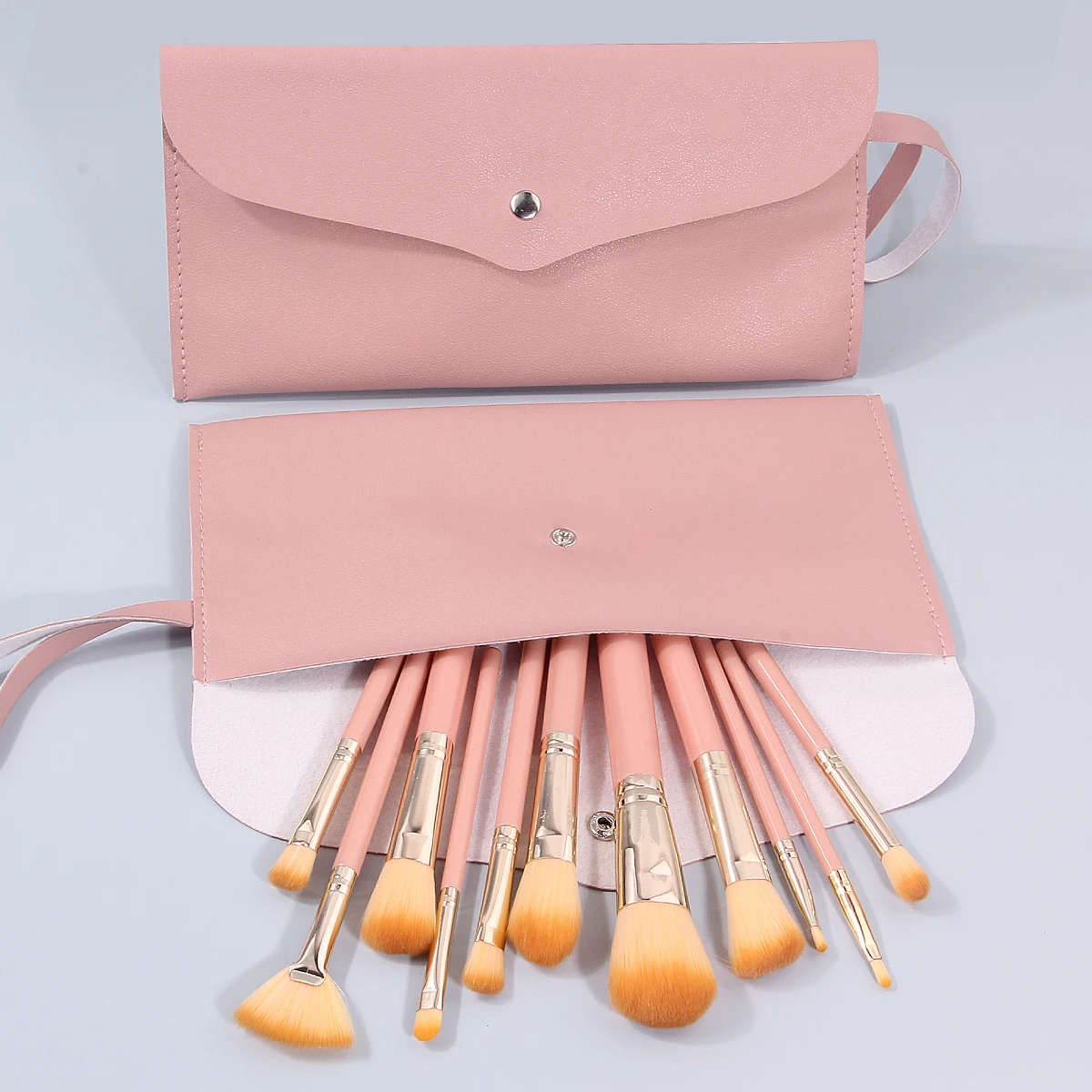 1 Stück tragbare Aufbewahrungstasche für Make-up-Pinsel, großes Design, Desktop-Organisation aus PU-Leder, Make-up-Aufbewahrungswerkzeug