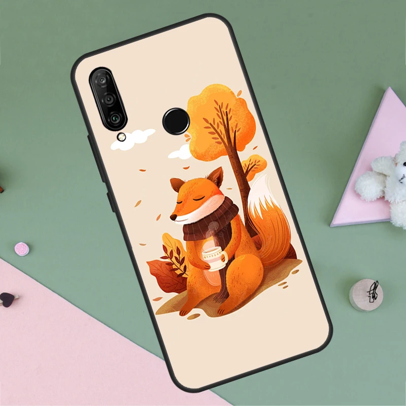 Autumn Leaves Fall Fox Case For Huawei Nova 3i 8i 11i Y90 Y70 Y60 Y61 Nova 5T 9 10 SE P40 P30 Lite Mate 60 P60 Pro