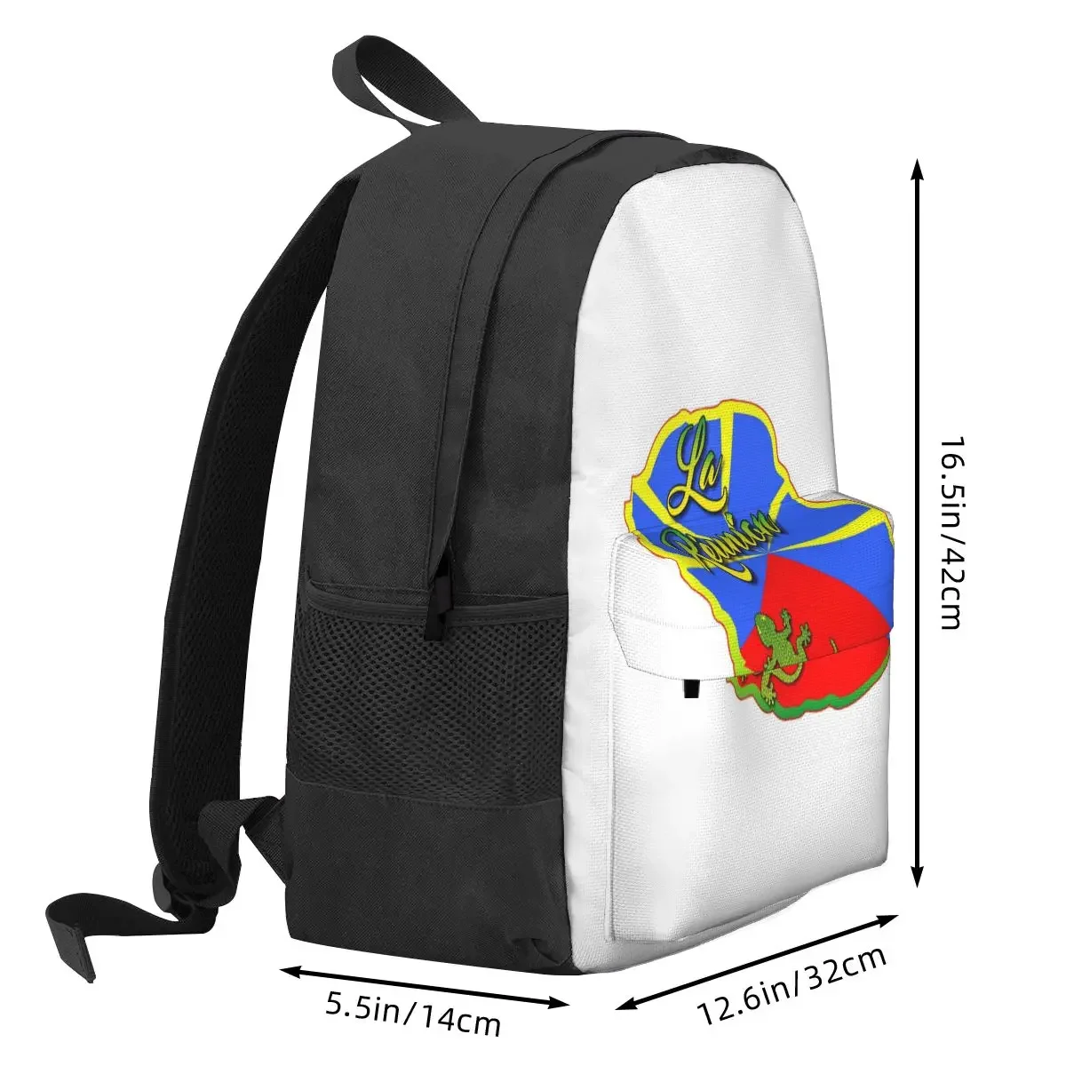 Reunion Island 974 Backpack Student BookBag Kids School Bag Laptop Shoulder Bags for Men Women