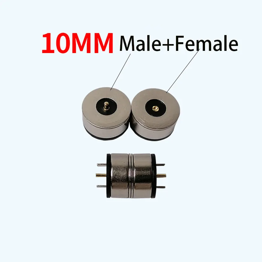 2pin round magnet suction spring pogo pin connector, male and female probe DC power charging magnetic connector