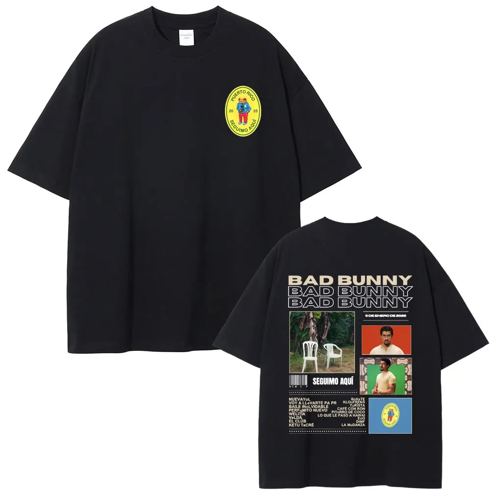 

Bad Bunny DeBi TiRAR MaS FOToS DTMF Graphic T-shirt Summer Men Women Fashion Trend Streetwear Male Hip Hop Oversized T Shirts