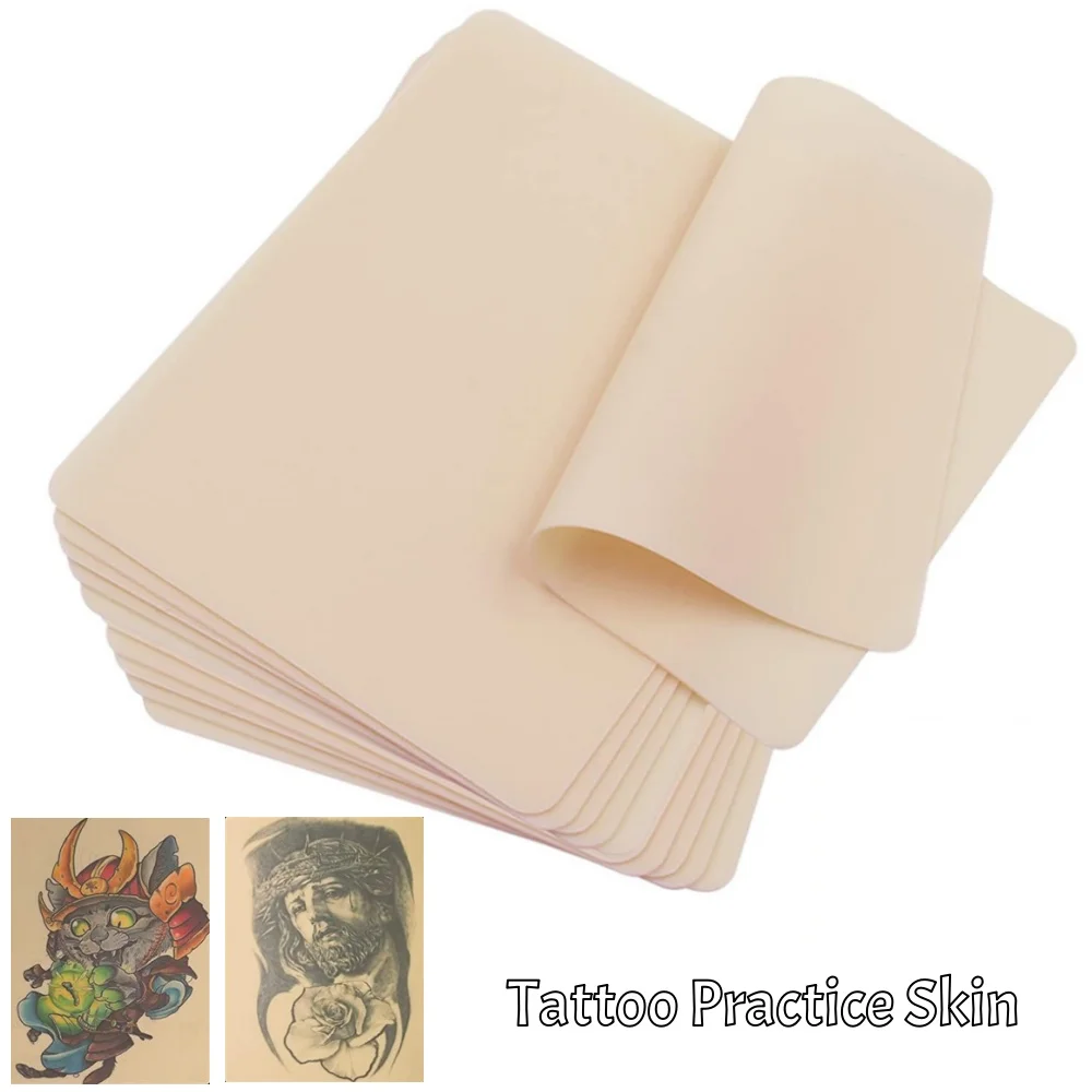 

Силиконовая пустая поддельная кожа для практики татуировки, двухсторонняя синтетическая кожа для микроблейдинга, боди-арта, упражнения 7,5*5,5 дюйма