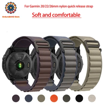 לרצועת שעון ניילון Garmin fenix7S 7X עם שחרור מהיר עבור 6X Pro Enduro Instinct Mk1 EPIX gen2 20mm 22mm 26mm רצועת זרוע fenix