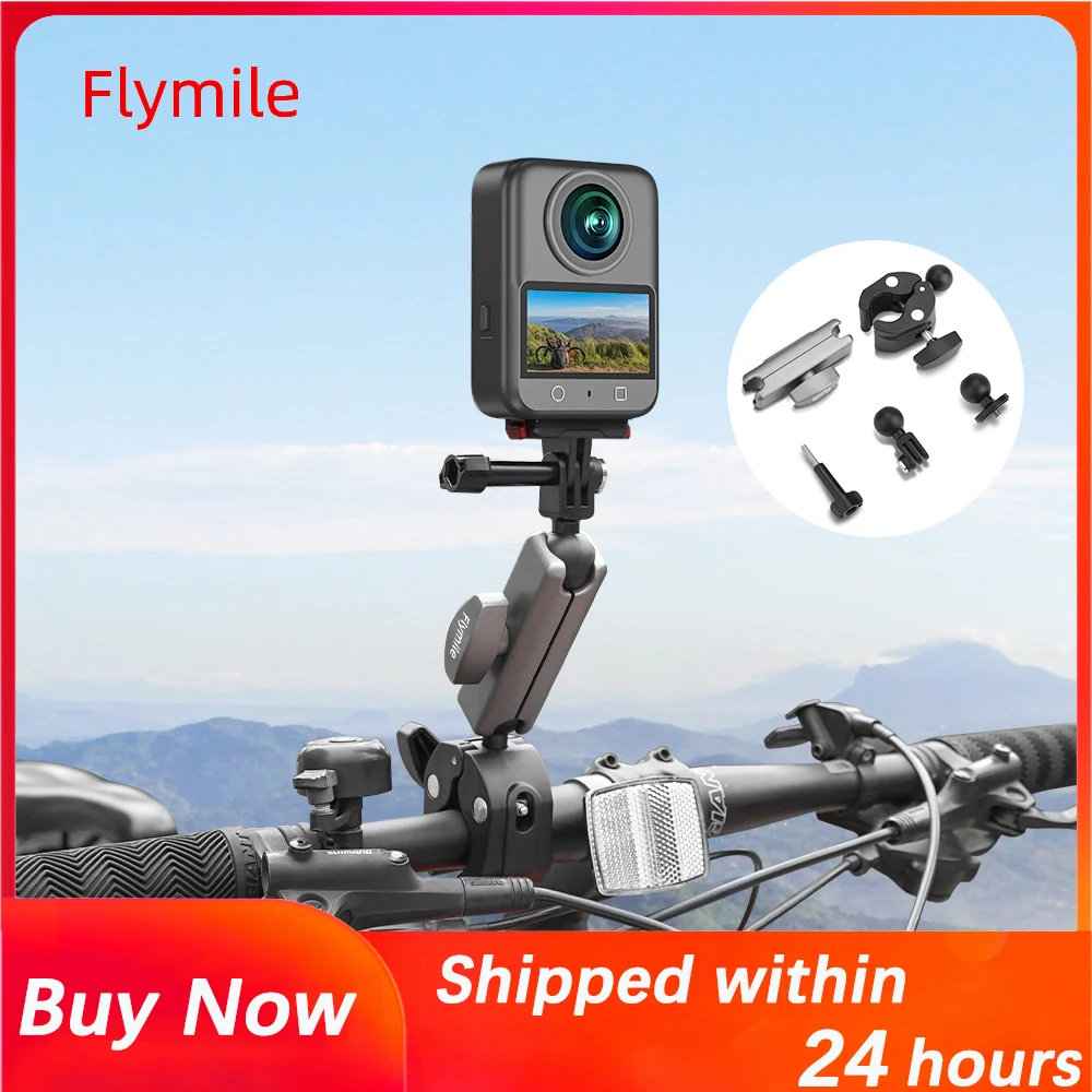 Soporte de bicicleta para DJI Osmo Nano/Action 4 5/Pocket 3/Insta360 Ace Pro 2/X5 X4, abrazadera para manillar de motocicleta, accesorios para Cámara de Acción