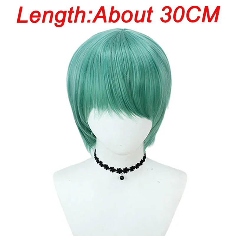 วิกผมคอสเพลย์สีเขียวมิ้นท์สำหรับผู้ชาย ชุดแฟนซีปาร์ตี้ฮาโลวีน อุปกรณ์เสริม 2025 Cartoon Demon Hunter Of KPop Saja Boys Baby รุ่น Bobby ob;8