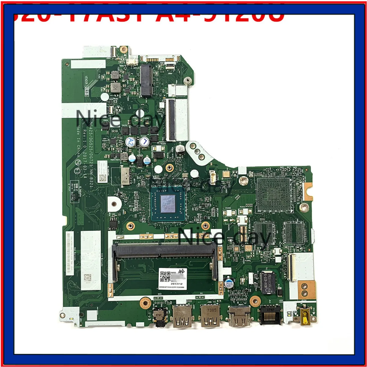 For Lenovo Ideapad 320-17AST A4-9120U MAINBOARD DDR4 5B20P15331 DG725 NM-B321