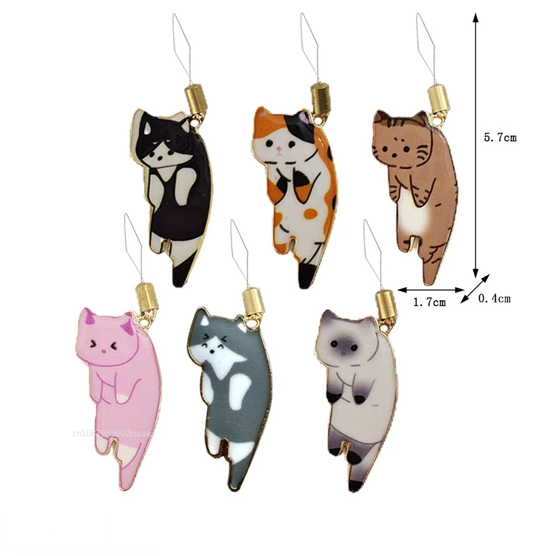 cute Magnetic Cat Needle Threader Nanny Magnet for Embrodery Cross Stitch Insertion Tools Manual Needle Threader Sewing Tool