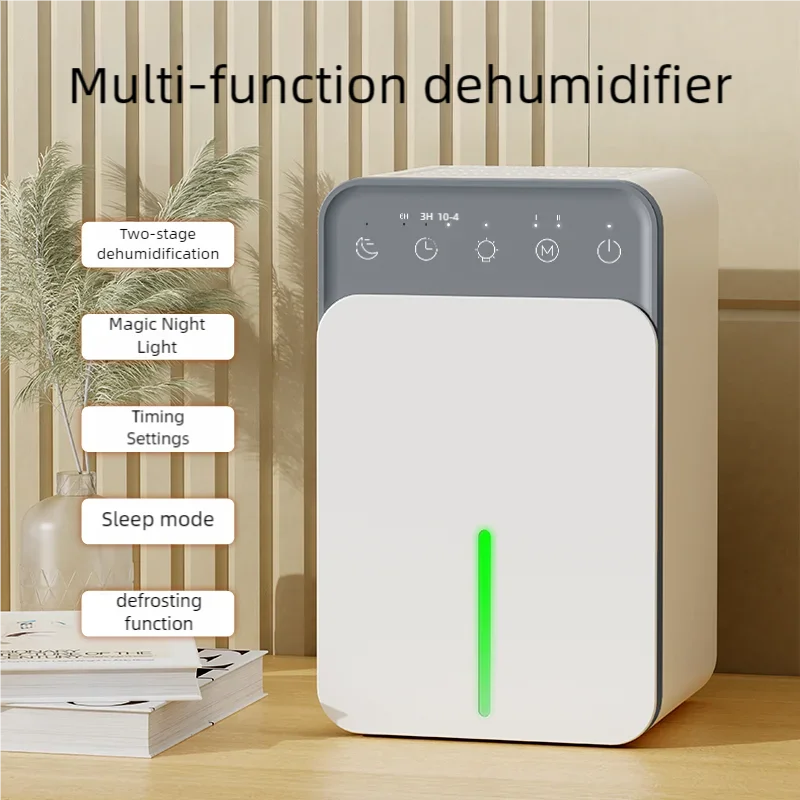 Intelligent timing air dehumidifier 1.5L, air dryer for home bedroom office kitchen deodorization and defrosting EU/US plug