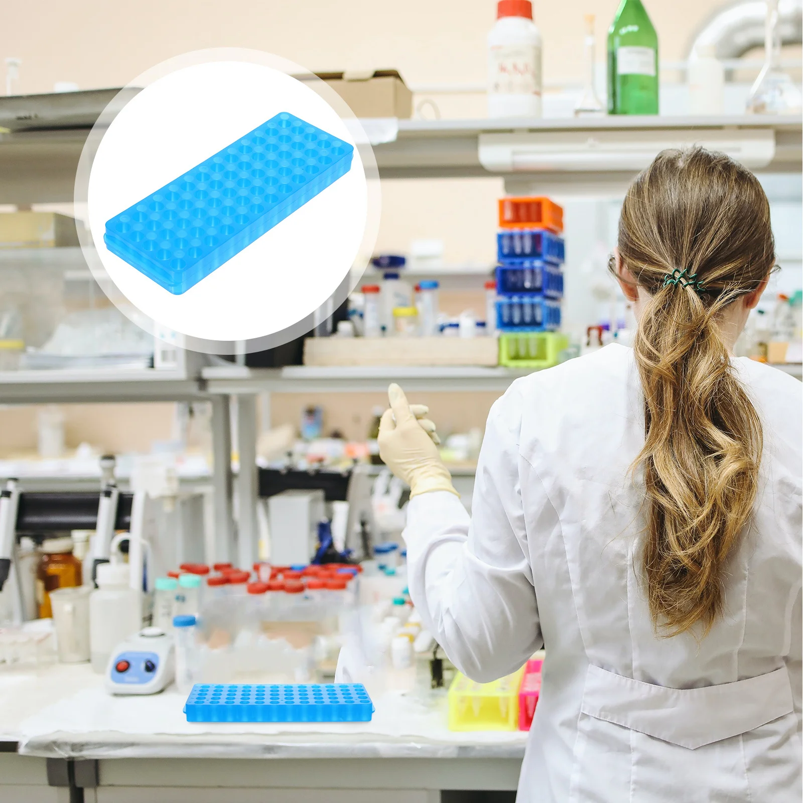 

60 Slot Test Tube Holder Tube Rack Plastic Stand Durable Laboratory Sample Storage Organizer Testing Tubes Holder