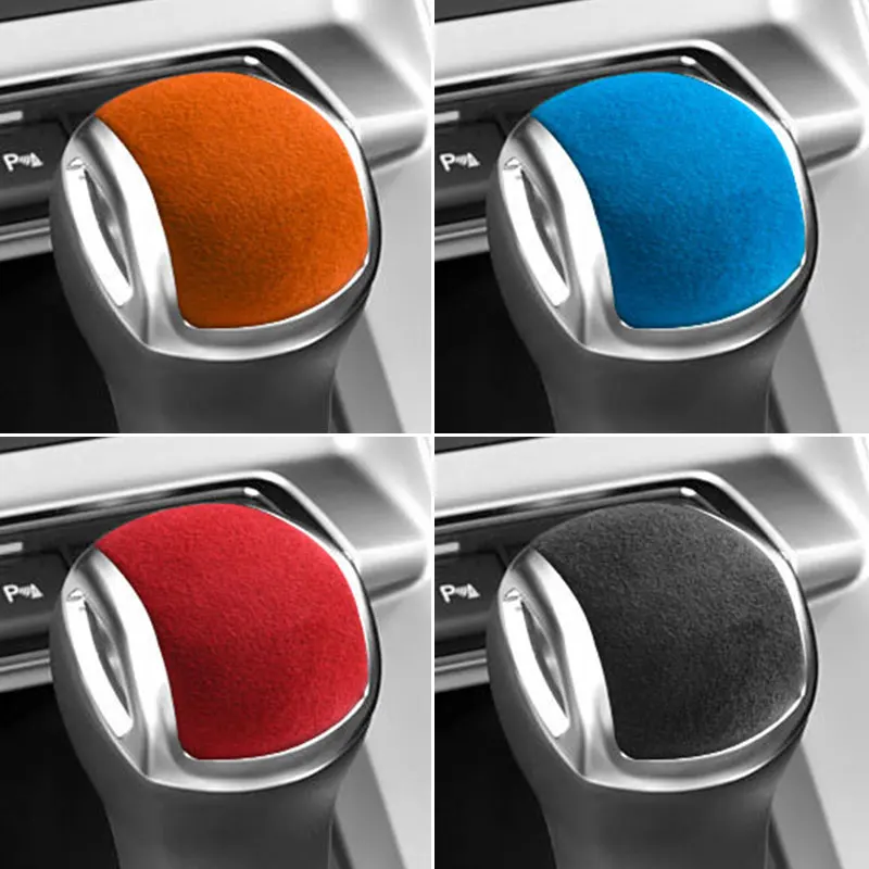 Top Suede For Audi Q3 (2019-2023) Q2 (2021-) A1 (2019-) Auto Gear Shift Knob Trim Cover Car Premium Interior Tuning Accessories