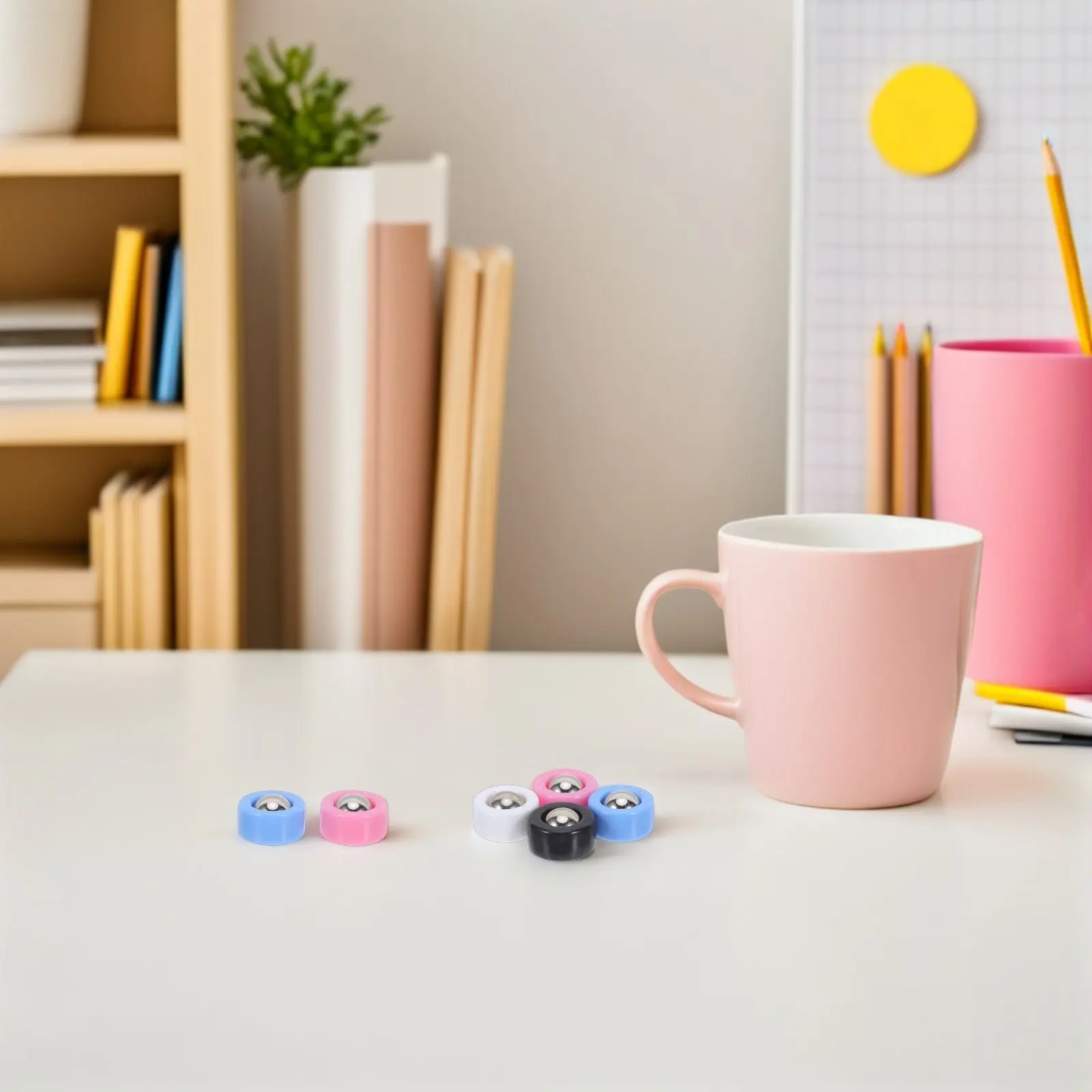 

32Pcs Mini Shuffleboard Pucks Compact Tabletop Curling Accessories Desktop Game Rollers Replacement Pieces for Indoor Family