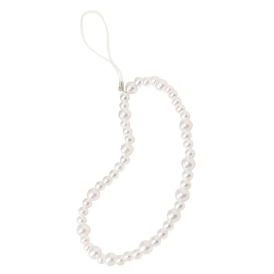

Beaded Phone Charm Lanyard Strap Girly Style Fixed Beads Pearl Lanyards