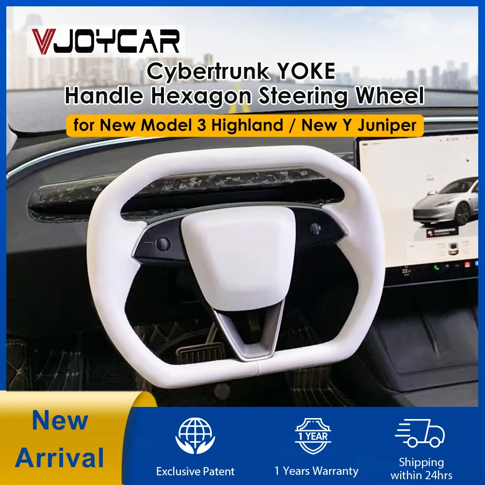 

Новейшая ручка для новой модели Y Juniper Cybertruck Yoke с подогревом, шестигранное гоночное рулевое колесо YOKE для новой модели 3, Highland