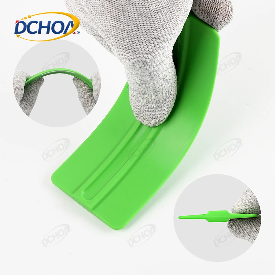 DCHOA Vinyl Wrap Squeegee Felt Edge Scraper Carbon Fiber Film Tool For Car Wrapping Window Tint Installation Sticker Bubble Free