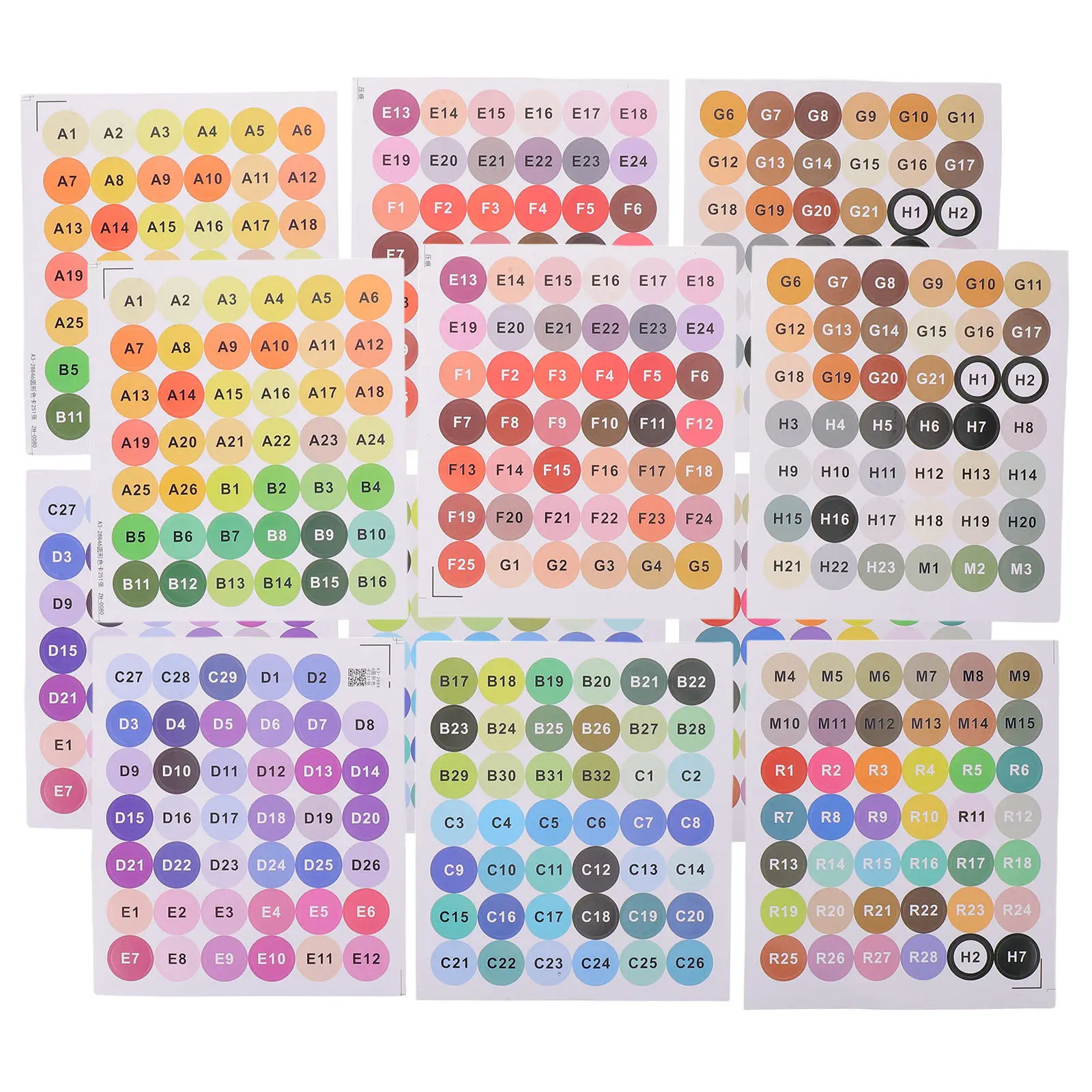 72Sheets Round Dot Labels For Craft Room Organization School Teacher Number Stickers Colored Self Adhesive Fuse