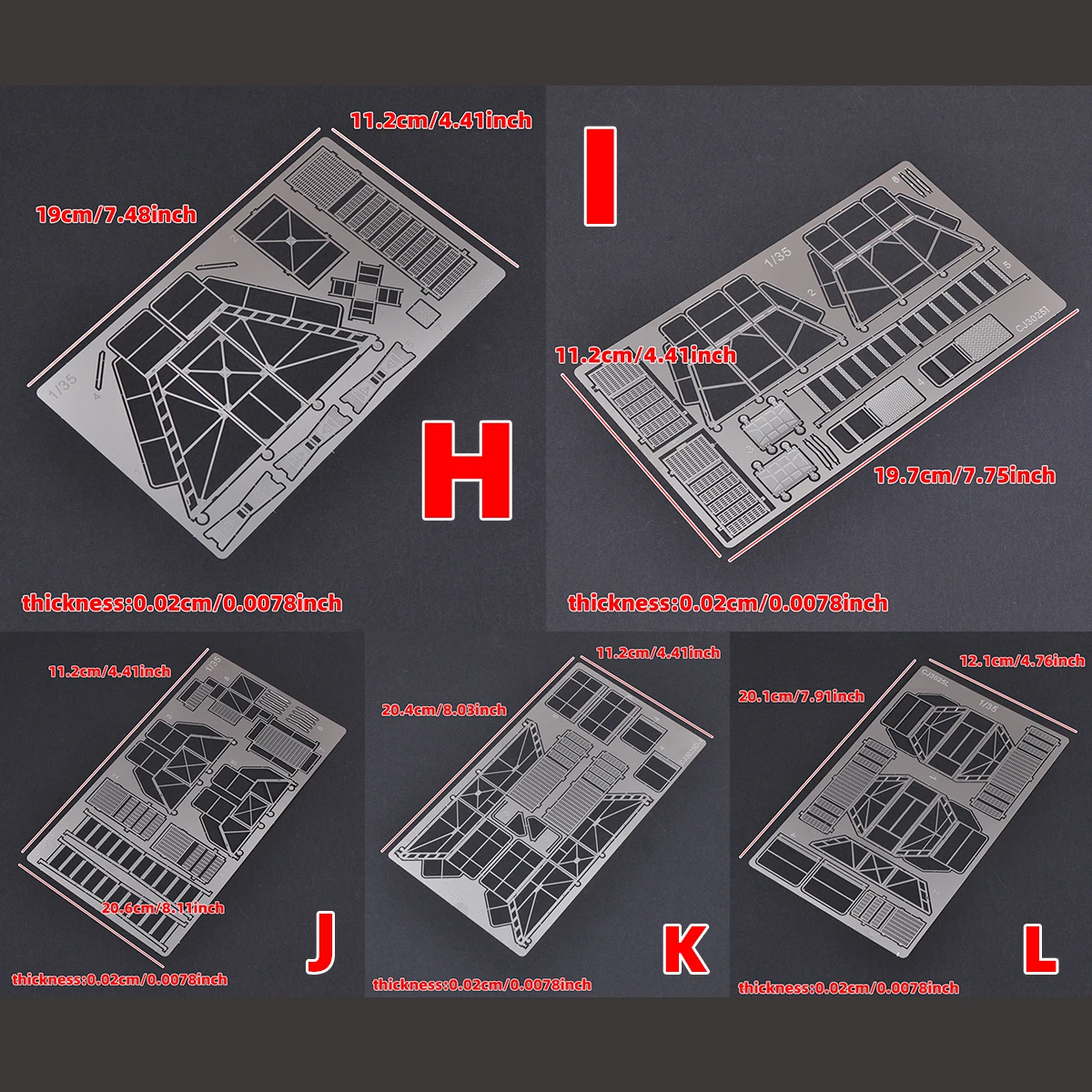 1/35 Photo Eatch Scale Model Kit Maintenance Ladders Climbing Ladder Platform Ottoman Warning Signs Miniature Diorama Models