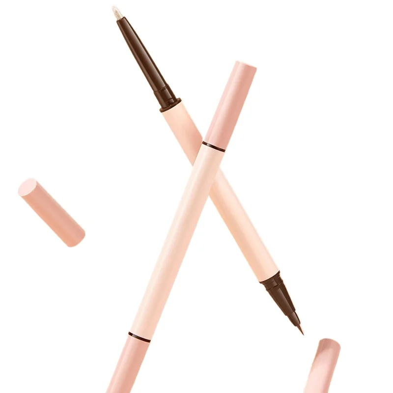 

Двуглавая подводка для глаз aegyo sal pen, тонкоглавая долговечная водостойкая и не размазывающая ярлывать осветляющая ручка для теней