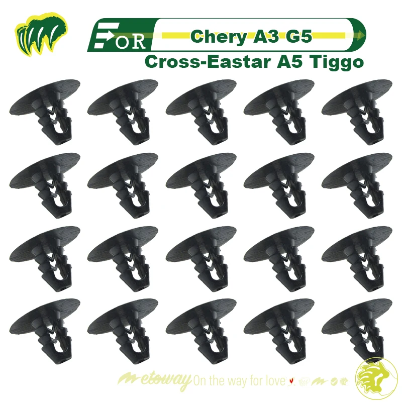 

20pcs Buckles For Chery A3 G5 cross eastar A5 Tiggo Engine Hood Buckle Sound Insulation Pad Buckle Fastener Buckle