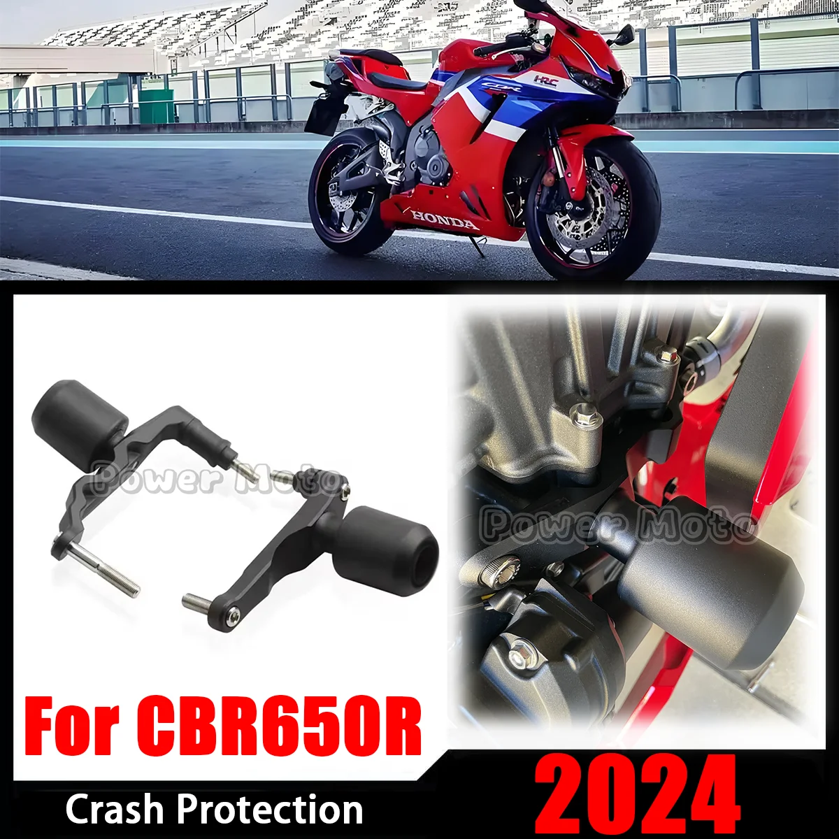 

Suitable For Honda CBR 650R CBR650R E-Clutch 2024 Motorcycle Falling Protection Frame Slider Fairing Guard Crash Pad Protector