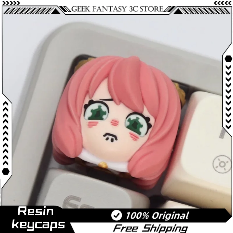 Spy Family Themed Mechanical Keyboard Keycaps Cherry Profile R4 Resin Material Anime Collection Gift Cute Cartoon Game Keycaps