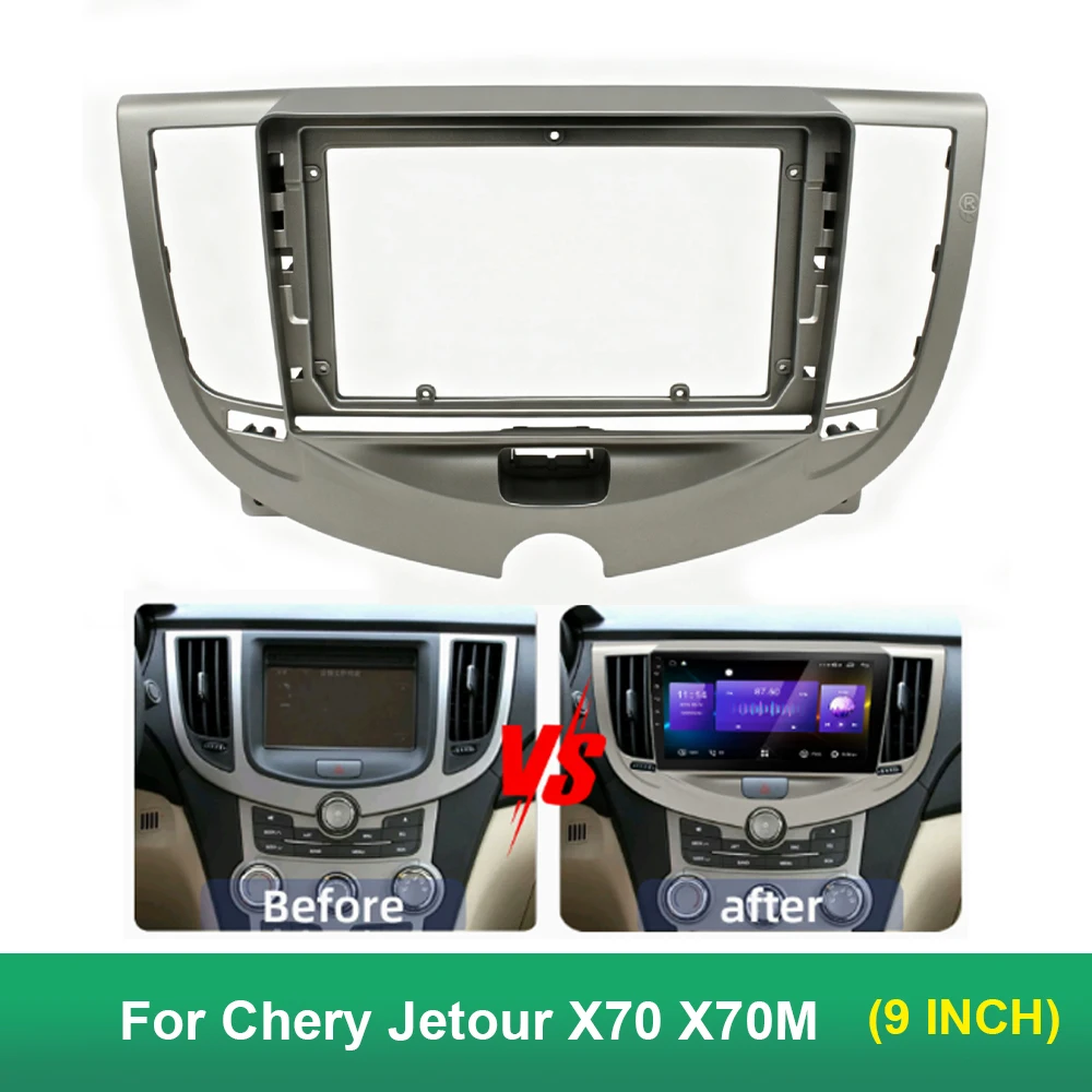 For Chery A3 2010-2012 9 Inch Car Radio Fascia Frame Stereo Panel Dashboard Trim Optional Cable