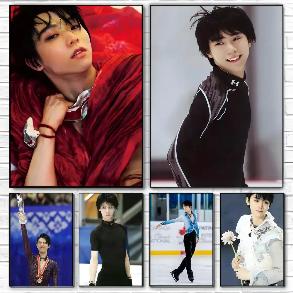 Ice Story Skating Y-Yuzuru Hanyu Poster  Self-adhesive Art Waterproof Paper Sticker Coffee House Bar Room Wall Decor