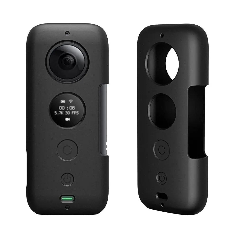 Custodia protettiva in Silicone morbido antiurto con copriobiettivo per fotocamera Insta360 ONE X