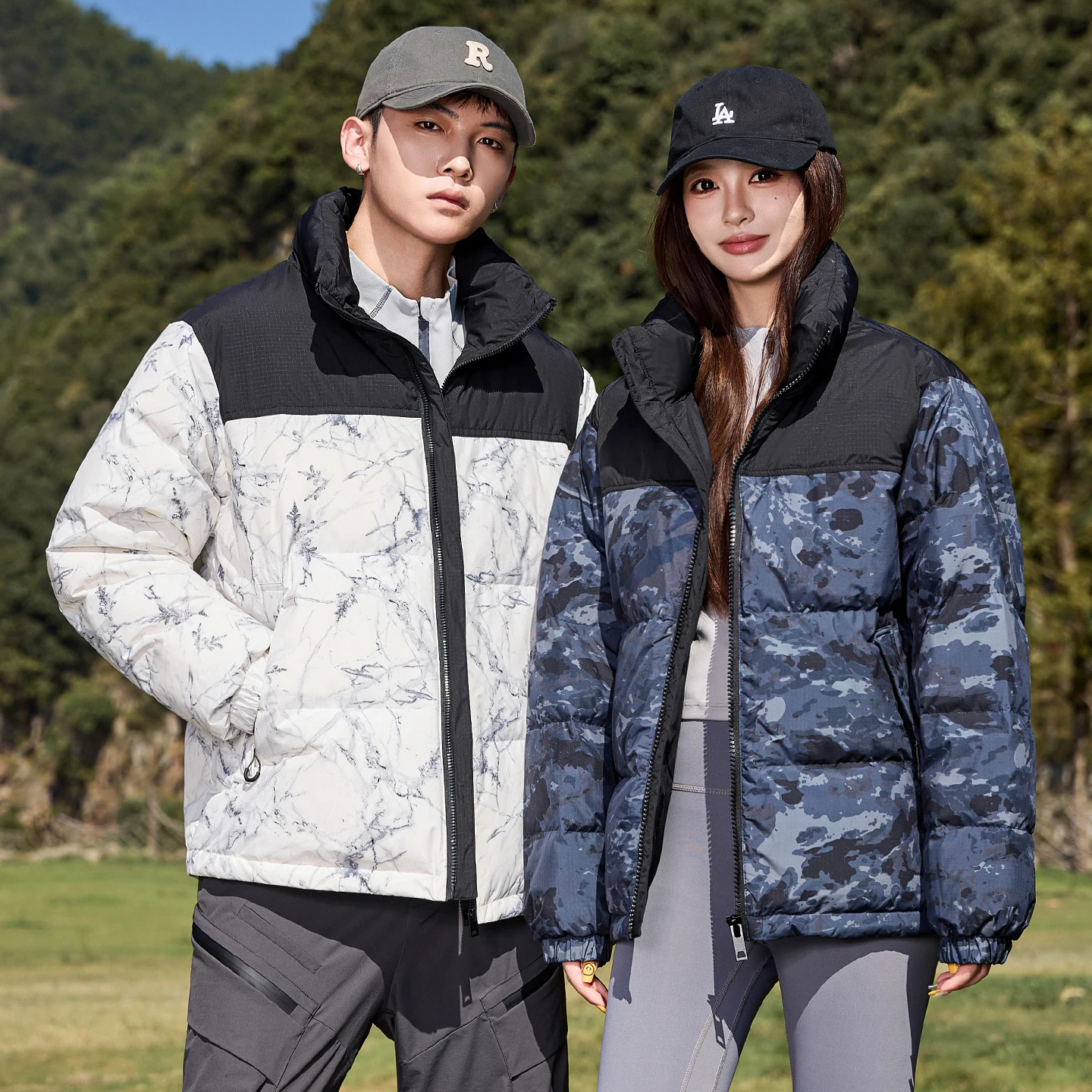 Couple Outdoor Cycling Sports Thick Warm Down Jacket Winter Fashion Trend Comfortable Breathable 90 Velvet Content Coat