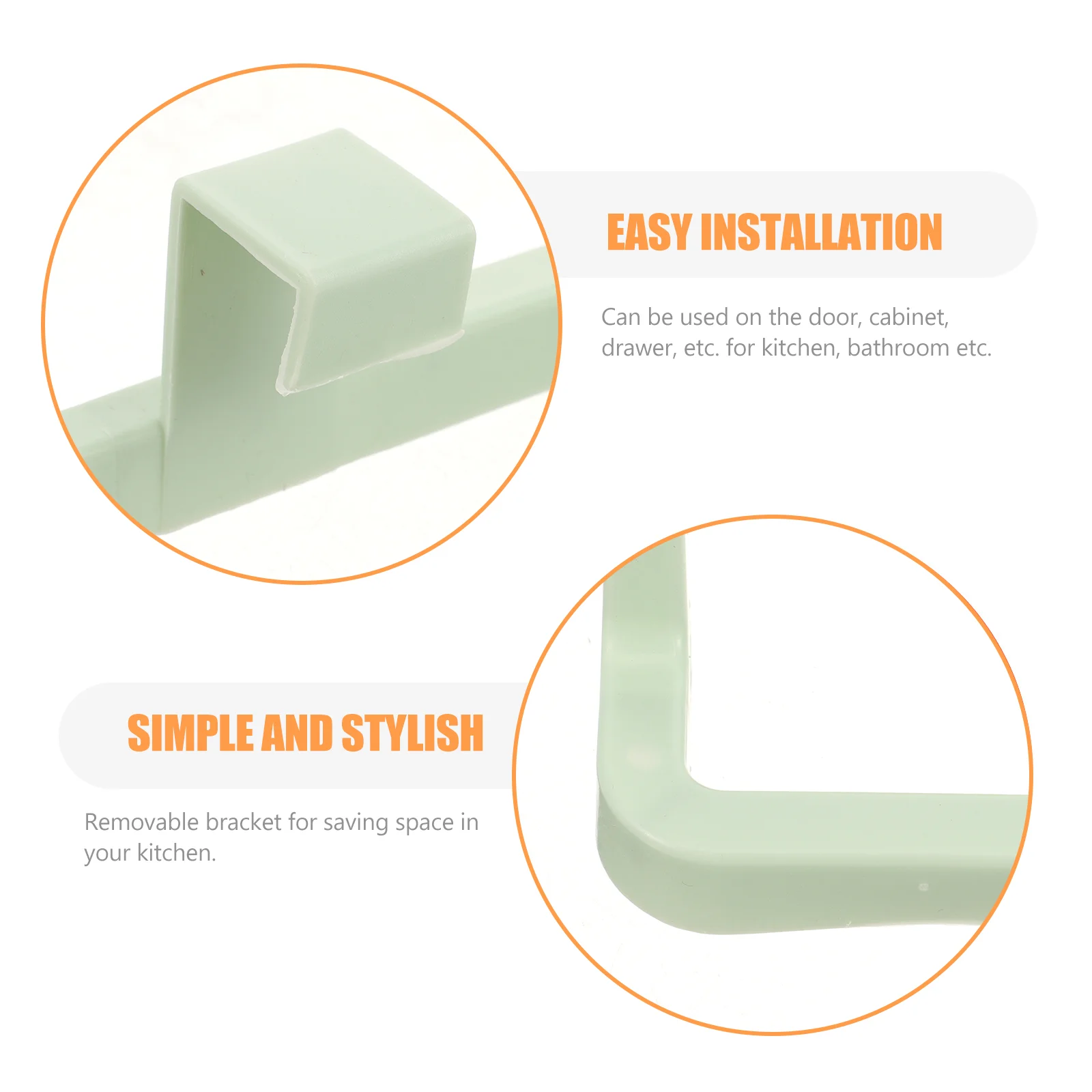 Kitchen Cabinet Hanging Rubbish Bag Holder Garbage Storage Rack Bag Hanger (Yellow) garbage bag rack