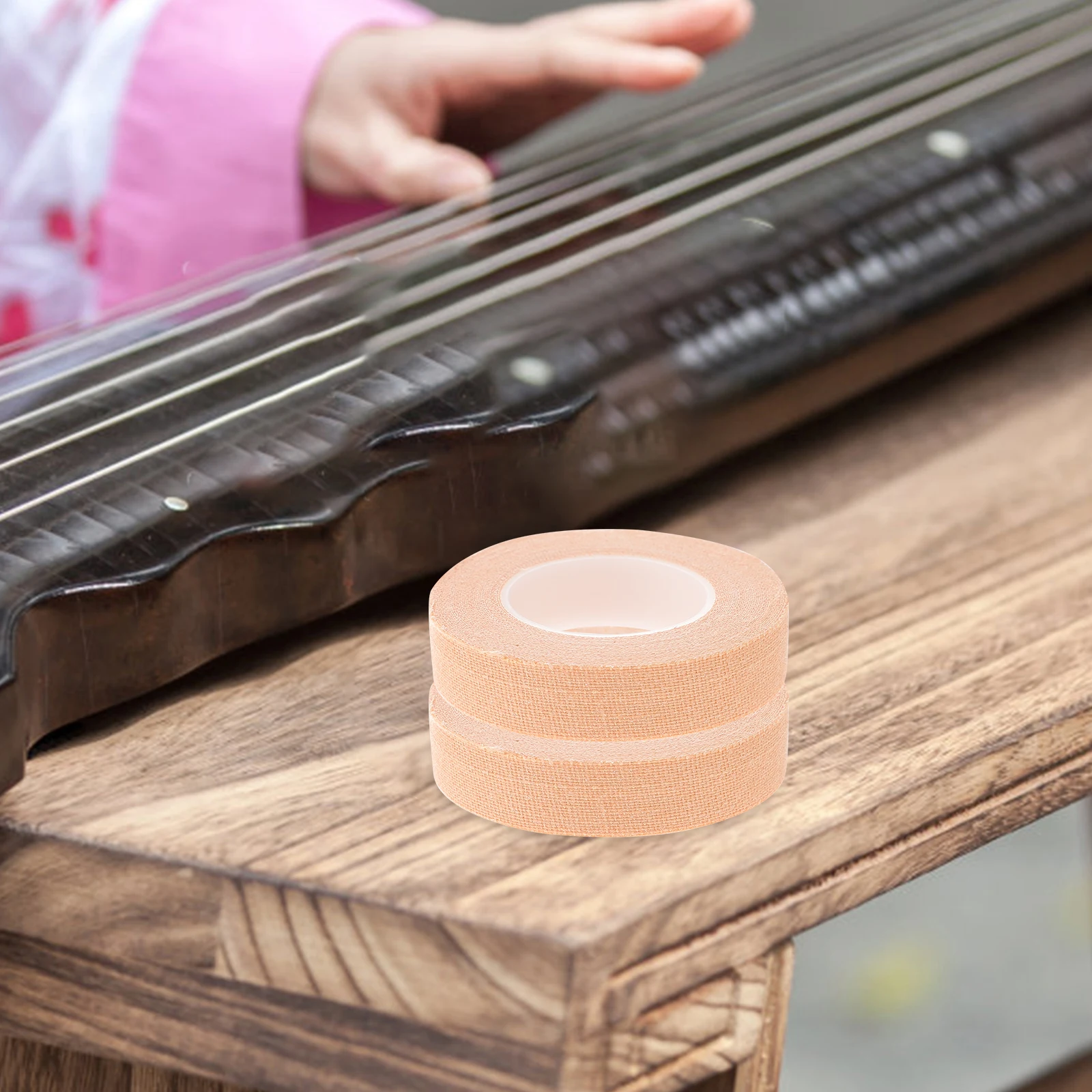 

10 Rolls Guzheng Fingers Tape Cotton Instrument Adhesive Breathable Anti Allergy Flexible Professional Performance Stage