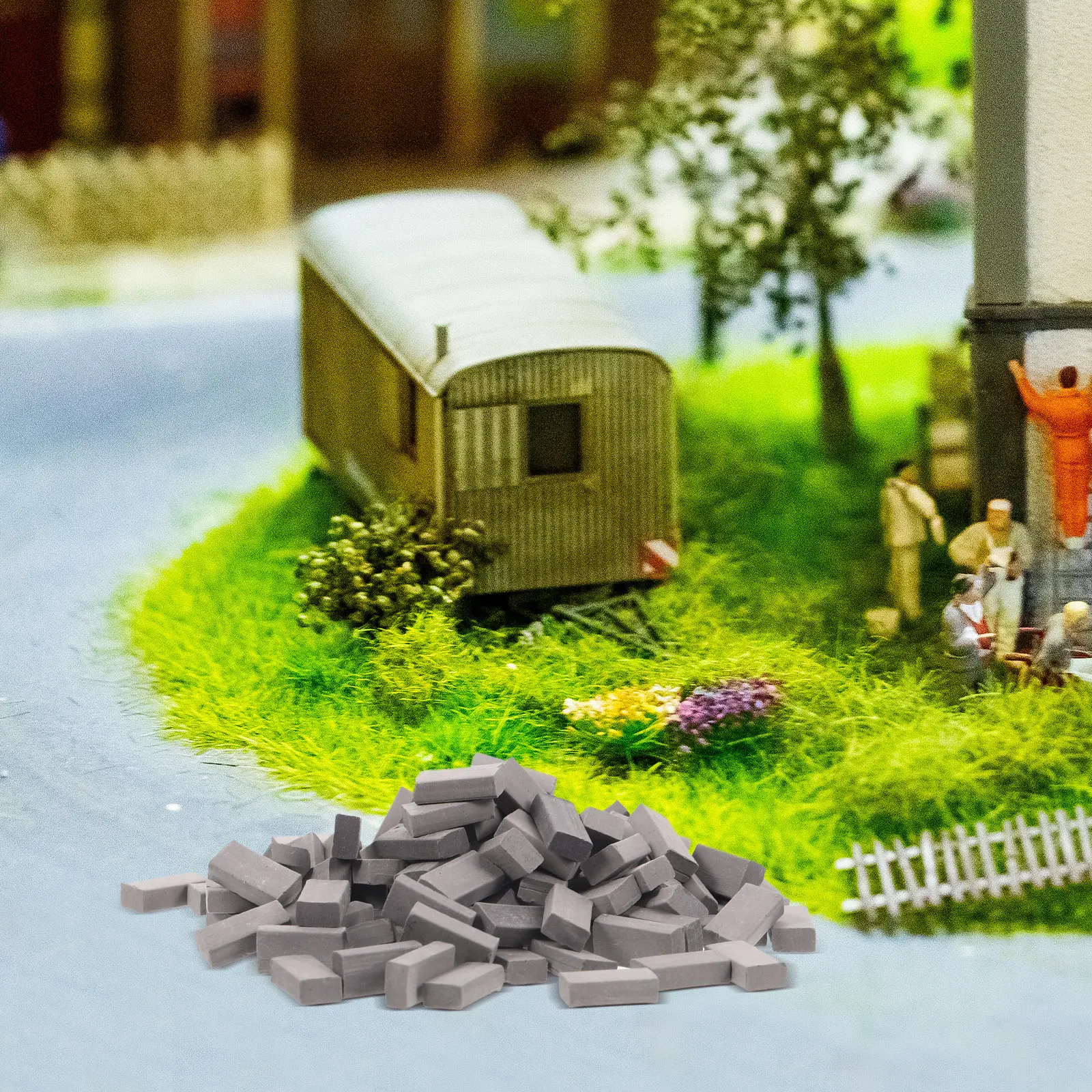 

100 шт. миниатюрных кирпичиков-имитаций для оформления песочницы, микроландшафта, декоративные аксессуары для детского конструктора