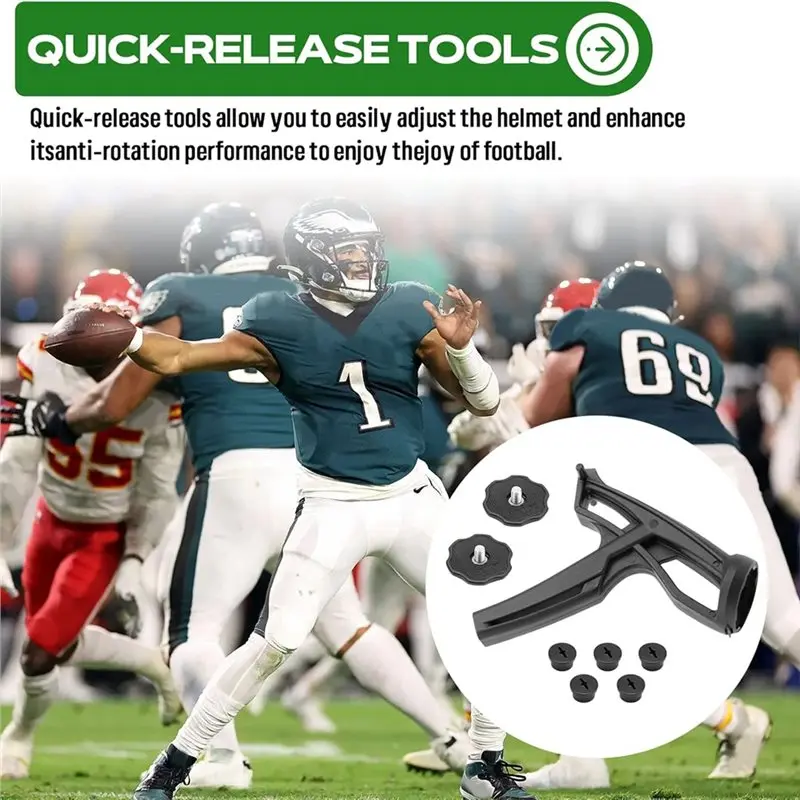 618 Mega Sale Football Helmet Chinstrap Repair Kit with Quick Release Tool, Thumb Screws & Valve Screws for Riddell SpeedFlex
