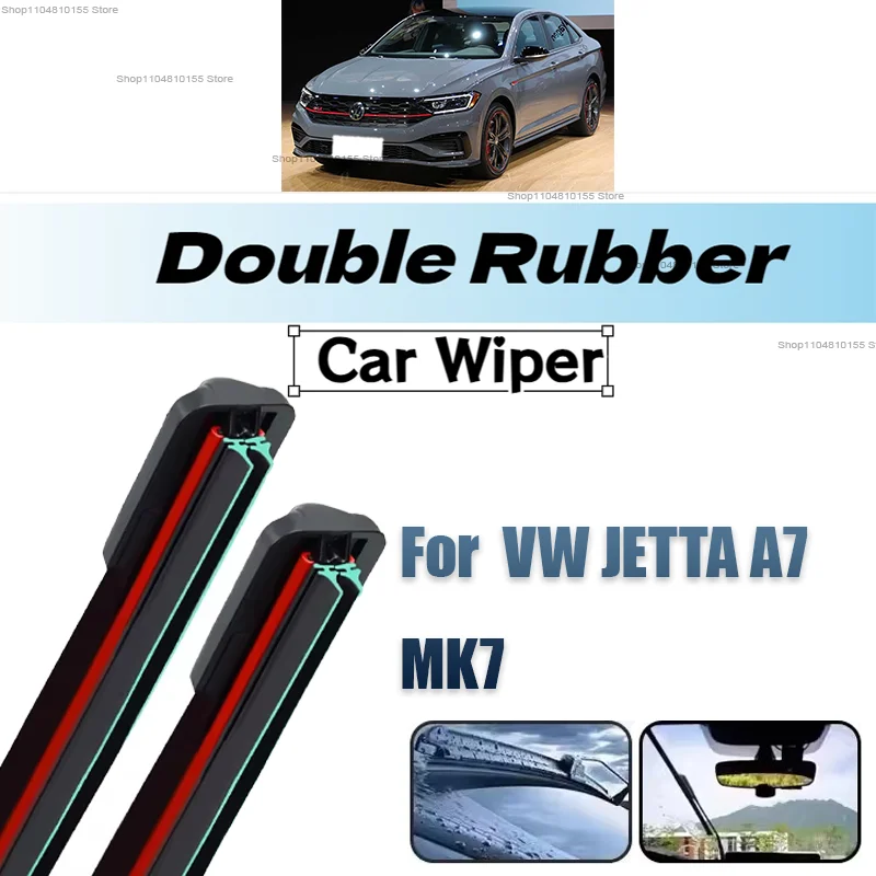 

2PCS Car Wiper for VW Jetta A7 MK7 2019-2023 Front Windshield Windscreen Wiper Blade Rubber Accessories 2020 2021 2022 2023
