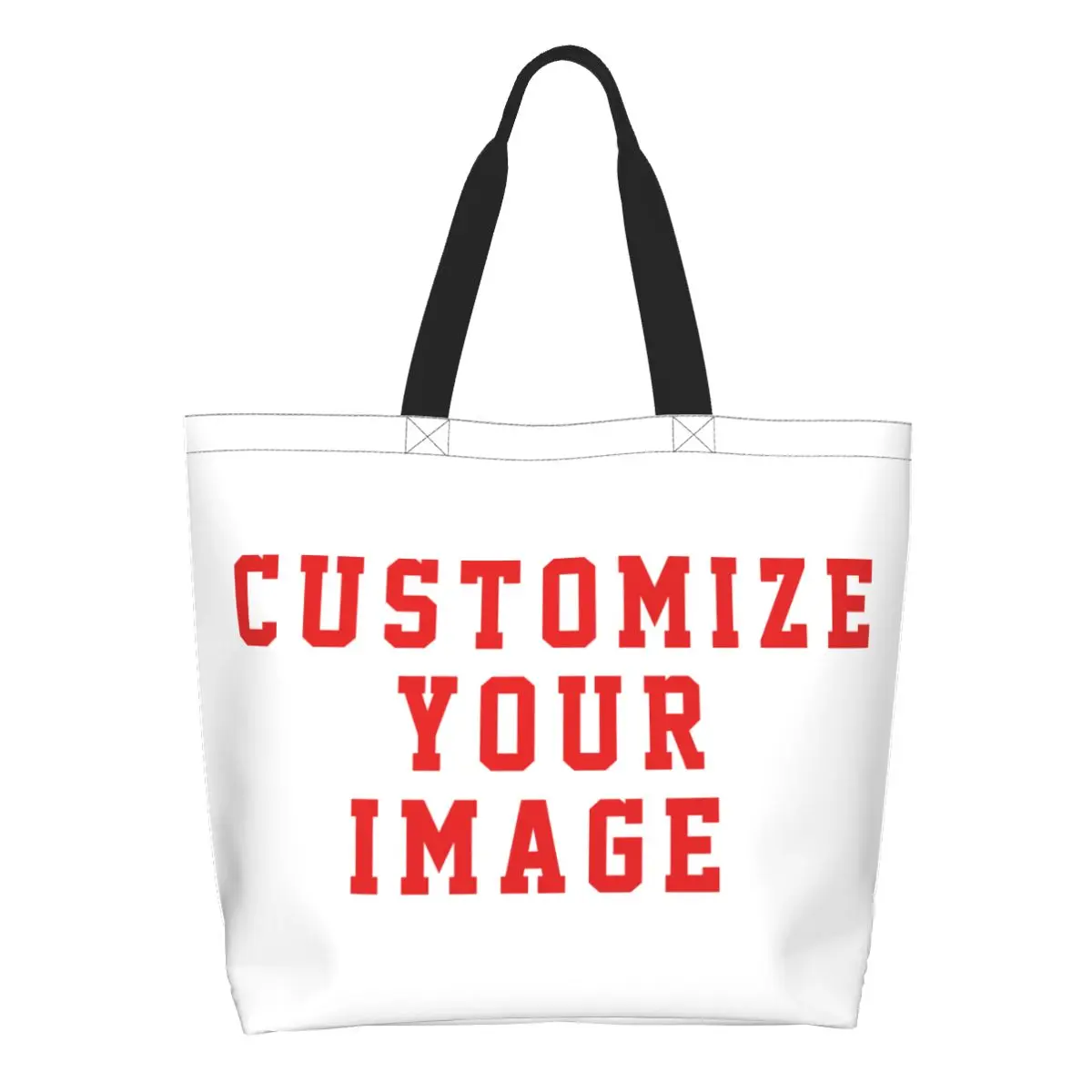 Personalized Custom Your Image Large Capacity Tote Shopping Bag DIY Merch Stylish Tote Bags For Female