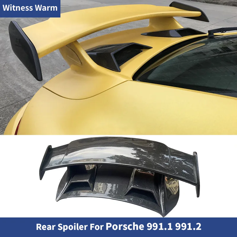 Forged Carbon Fiber Car Rear Spoiler Trunk Boot Wing Lip for Porsche 911 991 991.1 991.2 2012 - 2018 Rear Tail GT3 Style