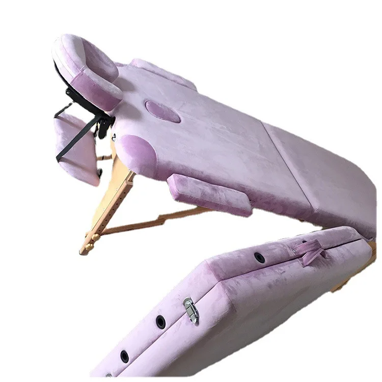 

Folding winter soft massage bed Beech massage bed Portable home beauty bed Acupuncture foldable relax chair