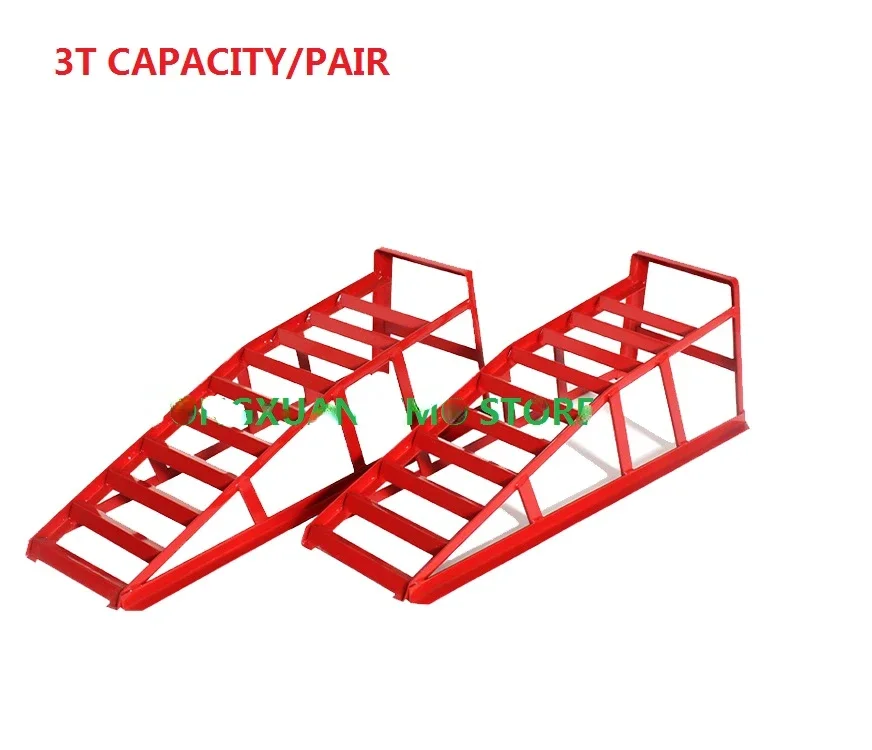 Heavy Duty 3000KG Car Ramps STEEL Antiskid Ramp wheel chock Auto Oil Changing Repair Maintenance Jack Lift Tools