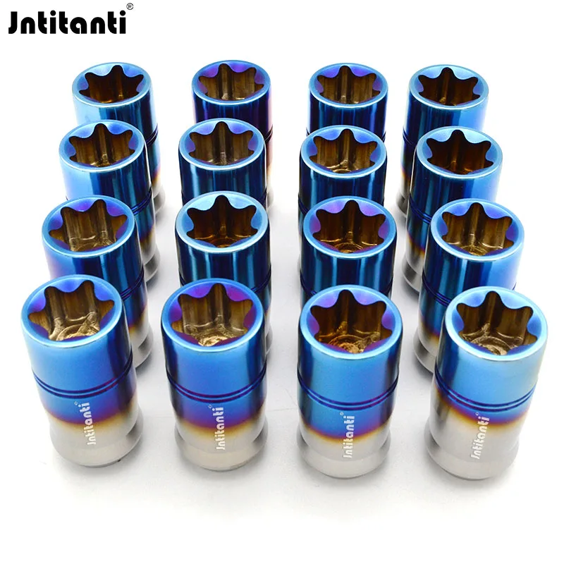 

Jntitanti Torx light weight cone seat Gr.5 titanium wheel lug nut titanium nut M12*1.25*45mm for Nissan,Greatwall,Subaru