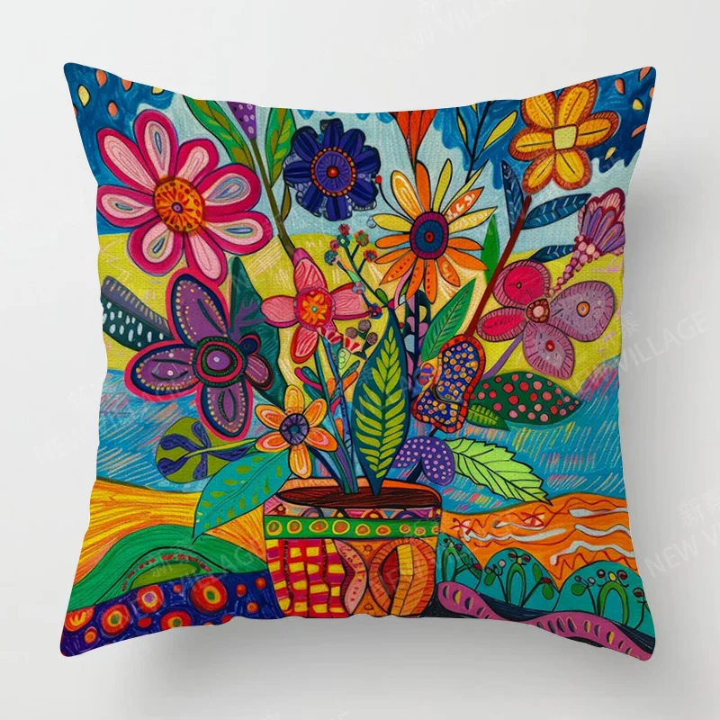 النباتات الاستوائية نمط وسادة مجموعة غرفة نوم مقهى ديكور ins نمط غرفة المعيشة أريكة وسادة مجموعة رمي المخدة 40x40 سنتيمتر 45x45 سنتيمتر #4