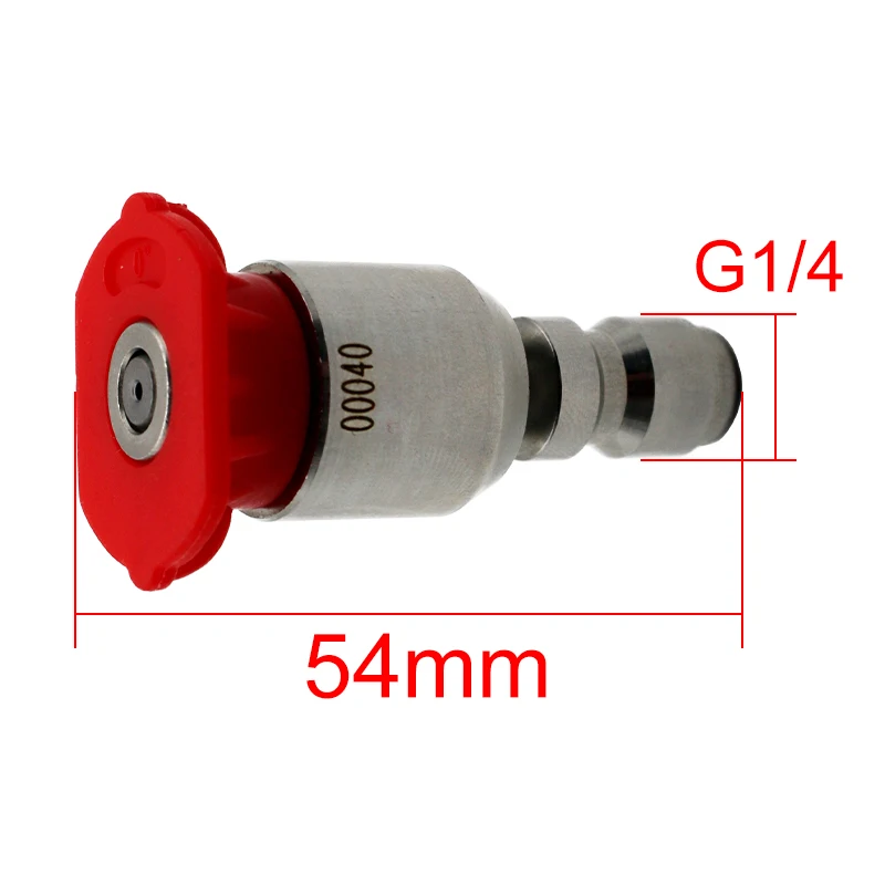 360 Degree 1/4" Stainless Steel 4000 Psi Quick Connect High Pressure Spray 0 15 25 40 Degree Nozzle Car Wash Accessories