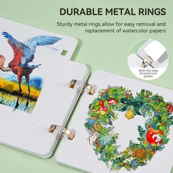 100% Katoen Vierkant Aquarel Journal 300gsm Zuurvrij Aquarelpapier Schetsboek 20 Pagina Reizen Aquarelboek Kunstbenodigdheden