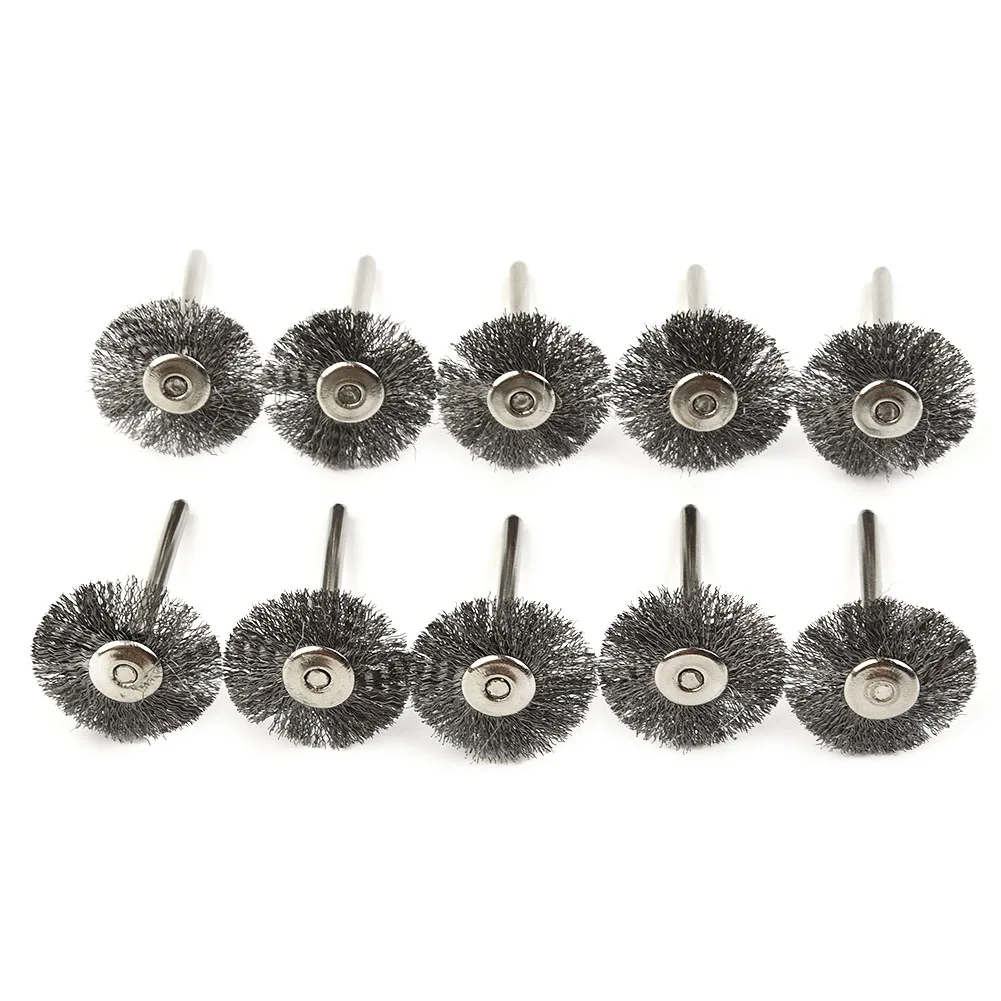 Set Wire Brush Stainless Steel T-shaped Tools Wheel Brushes For Mini Drill Rotary Parts Polishing New Practical
