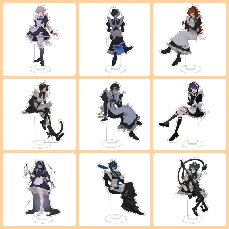 Tartaglia Game Character Acrylic Stand With Base Two‑Side Printed Desktop Collectible Ornament Birthday Gift Keychain