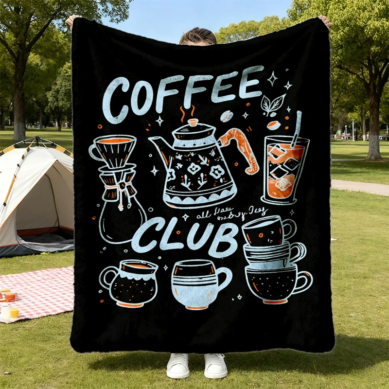 Coffee Club Flannel Blanket, Coffee Lover Flannel Blanket, Coffee Lover S Gift, Preppy Coffee, Tired Moms Club, Mom Life