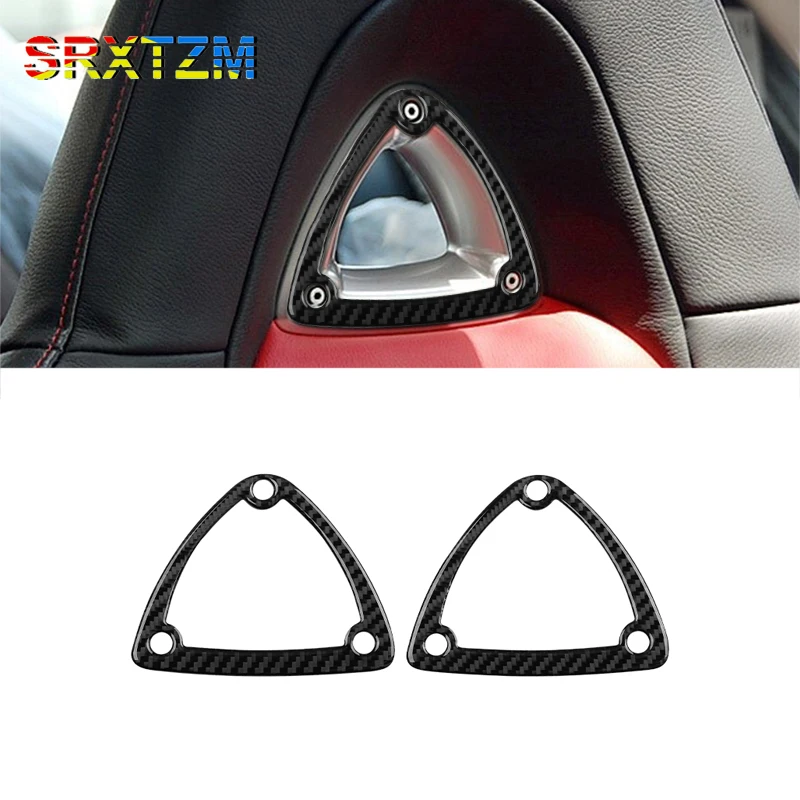 Carbon Fiber Seat Headrest Cover Sticker for Mazda RX8 2004 2005 2006 2007 2008 Accessories Interior Trim