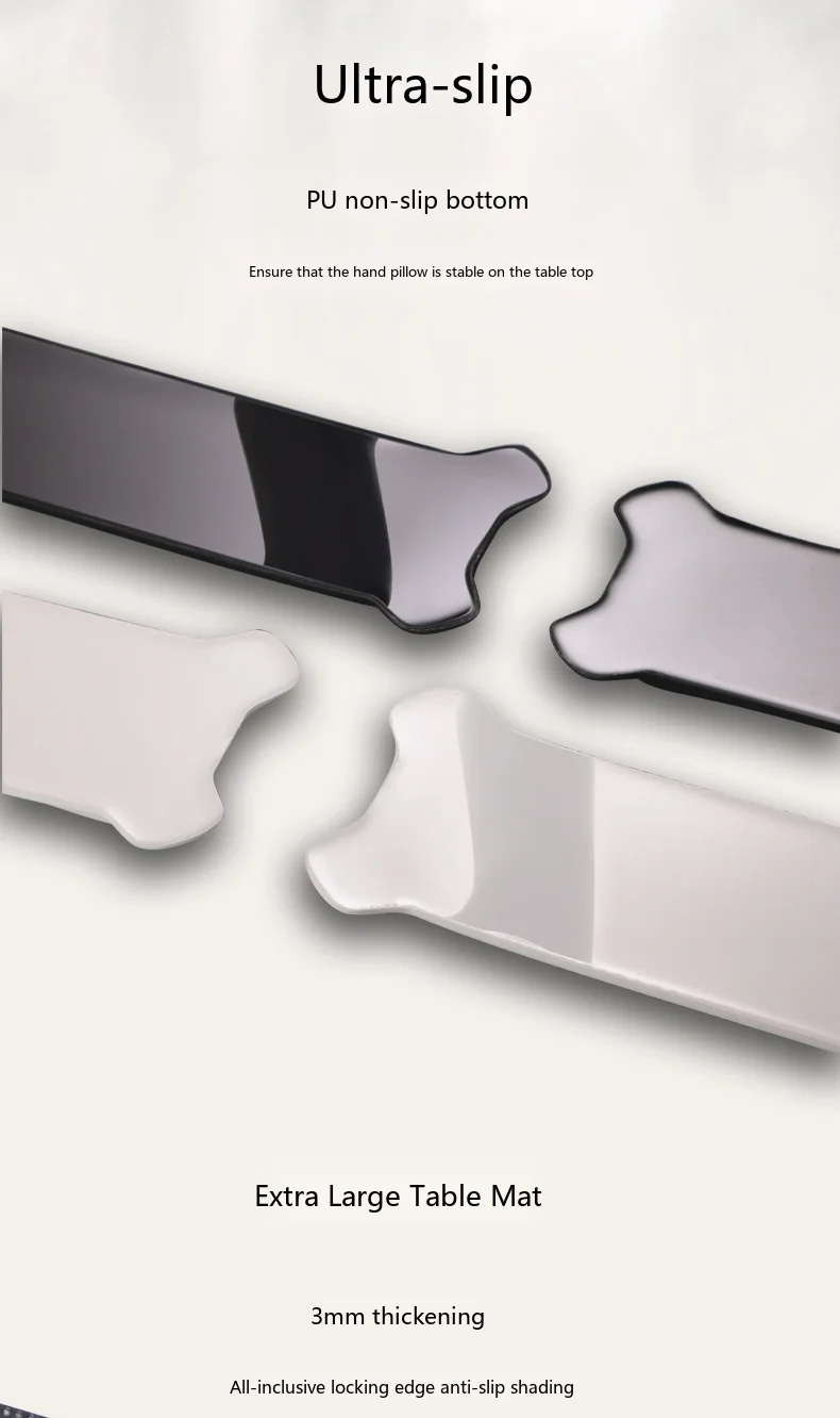 Silikon-Handgelenkauflage, Mauspad, Tastaturunterstützung, ergonomische Schreibtischunterlage für Büro und Gaming, 5 Farben, 2 Größen – Detail 4