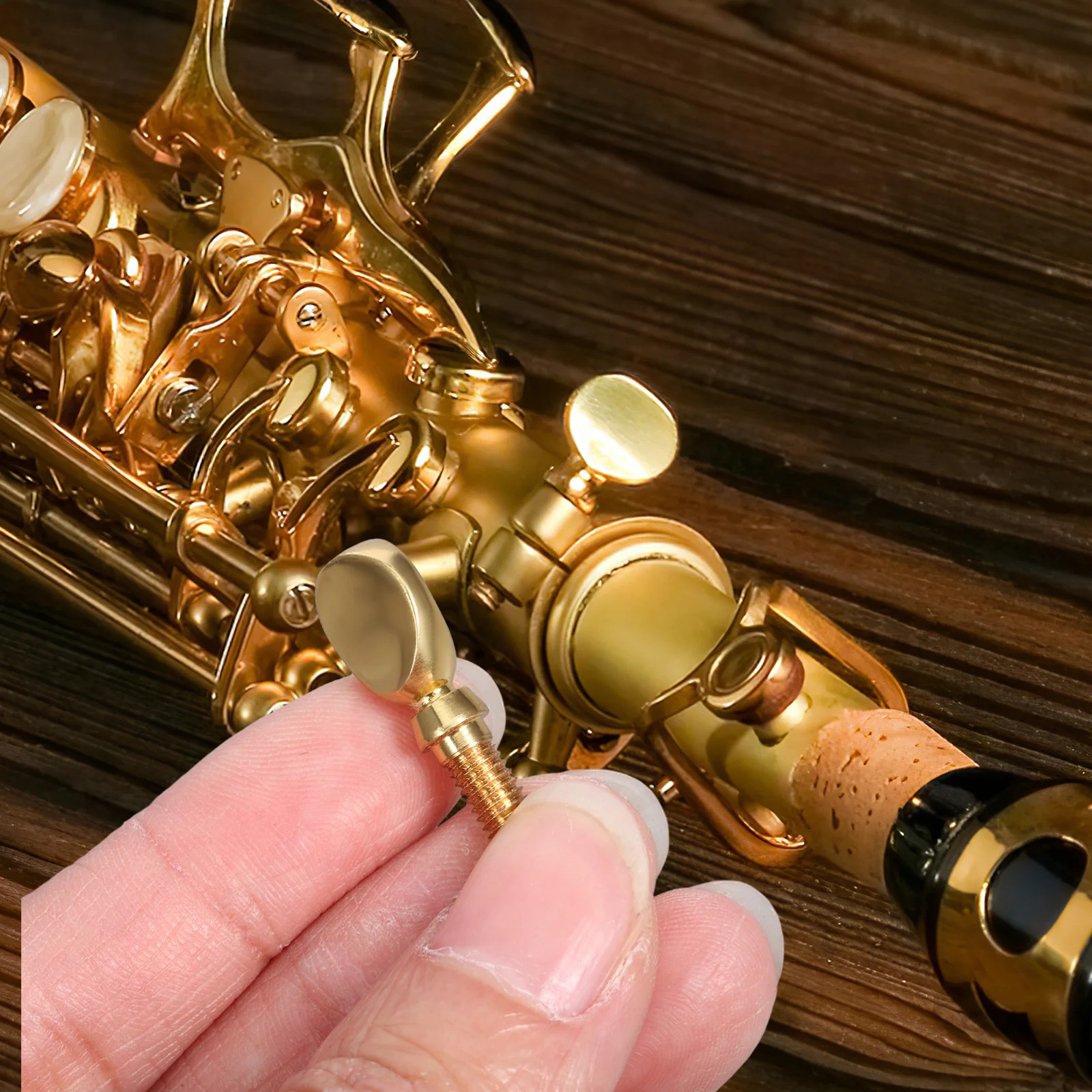 4 قطعة مسامير الرقبة الساكسفون ألتو ساكس ضمد المسمار ضبط المعادن استبدال جزء ل ساكس إصلاح الملحقات الكلارينيت ضمد #4