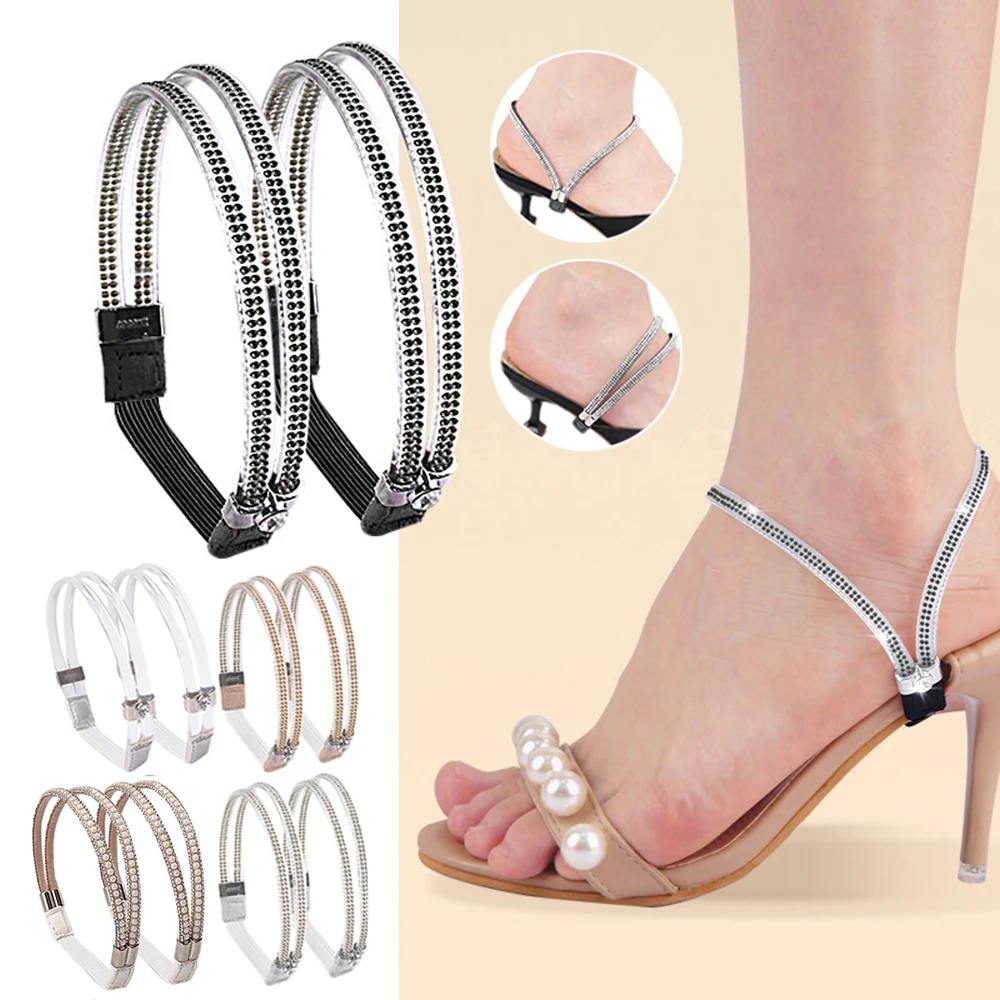 

1 Pair Ankle Holding Loose Anti-Skid Bundle Laces Tie Straps Elastic Shoe Belt High Heels Bundled Shoelaces Shoe Accessories